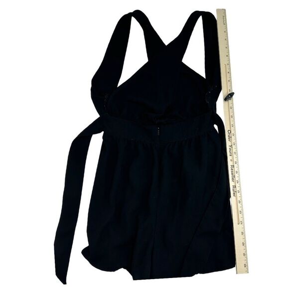 Anthropologie Leith Romper Size XS Black‎ Classic Simple Minimal Summer - Picture 6 of 11